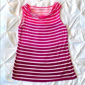 Croft & Barrow Pink Ombre Striped Tank Top